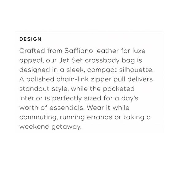 MICHAEL KORS JET SET SAFFIANO  CROSSBODY BAG - Picture 8 of 9